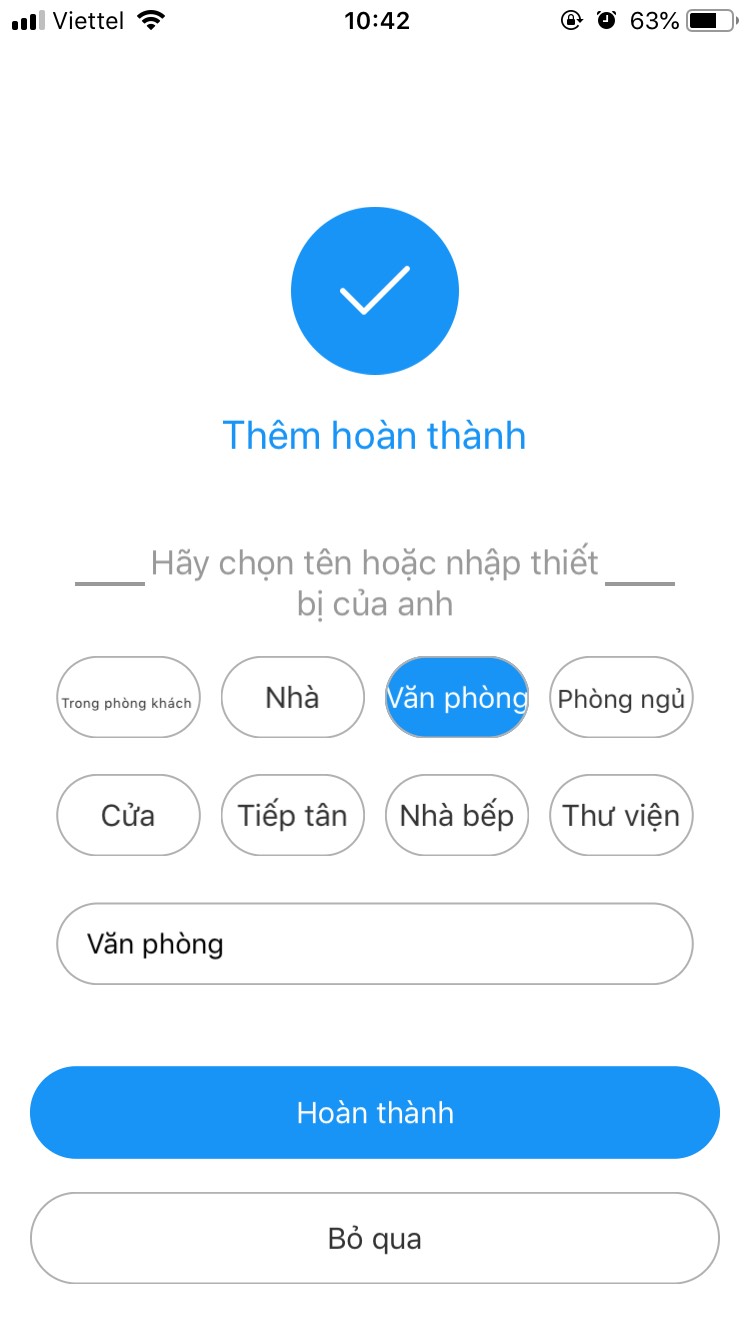 đặt tên cho camera và chọn Hoàn thành
