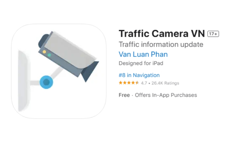 ứng dụng Traffic Camera VN
