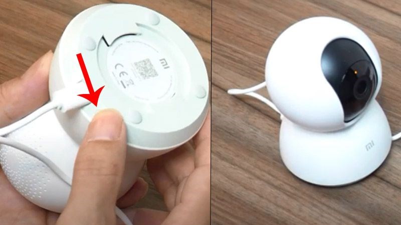 Nhấn giữ nút nguồn của camera