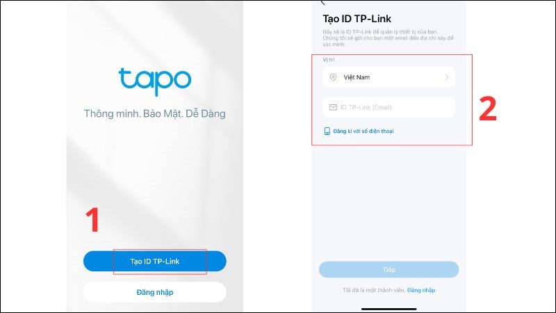 tạo tài khoản TP-Link