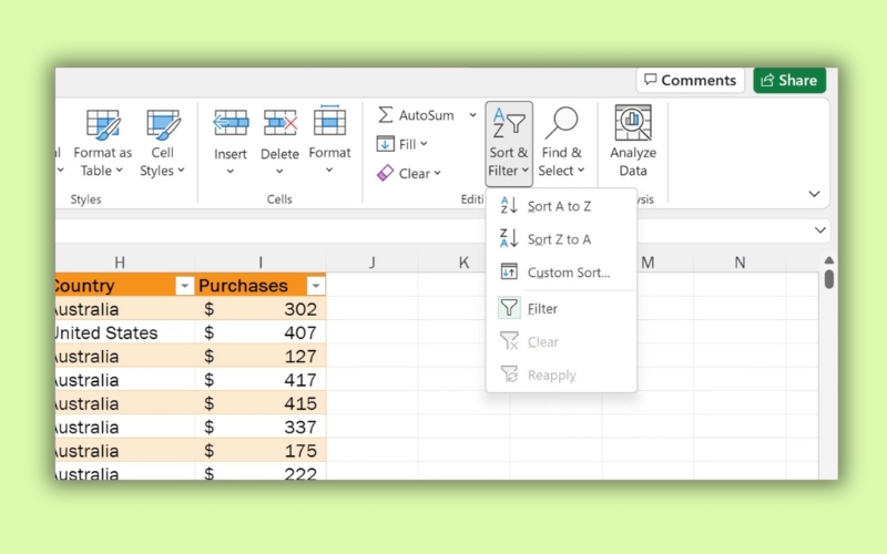 Lưu ý quan trọng khi sử dụng và hủy SORT trong Excel