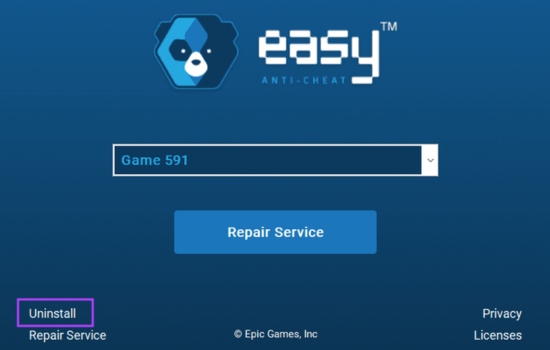 nhấn chọn Uninstall