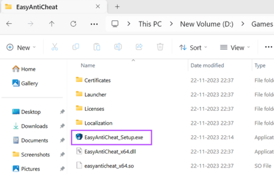 Nhấn đúp chuột vào file EasyAntiCheat_Setup.exe