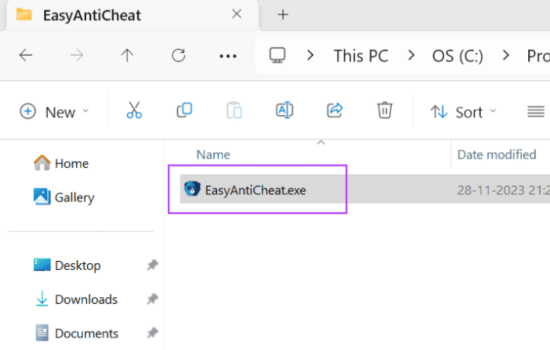 mở thư mục chứa phần mềm Easy Anti-Cheat