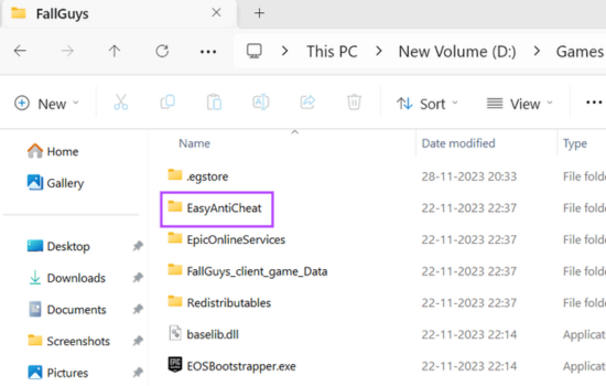 mở thư mục con chứa file EasyAntiCheat