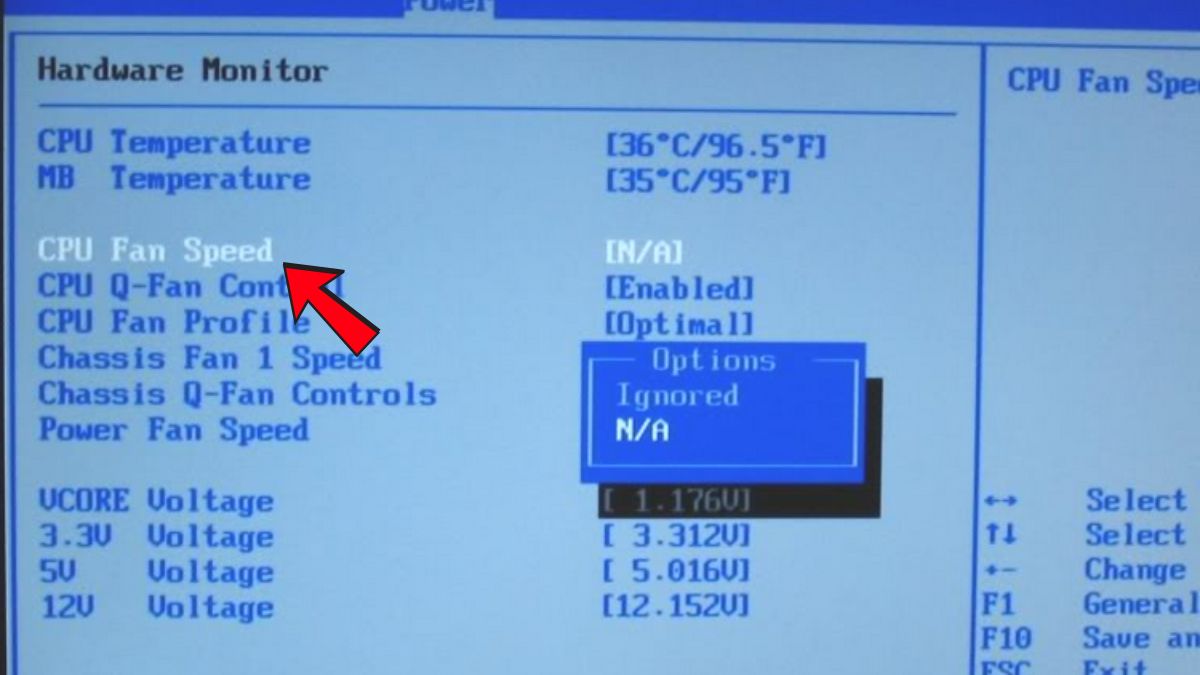 Bước 4: Tùy chỉnh tốc độ quạt dựa trên mức nhiệt CPU