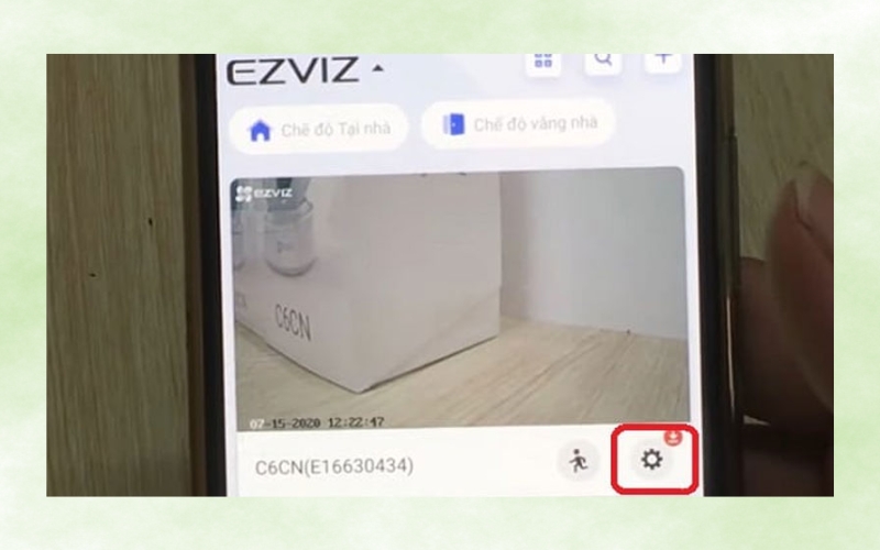 truy cập phần Cài đặt của camera cần reset