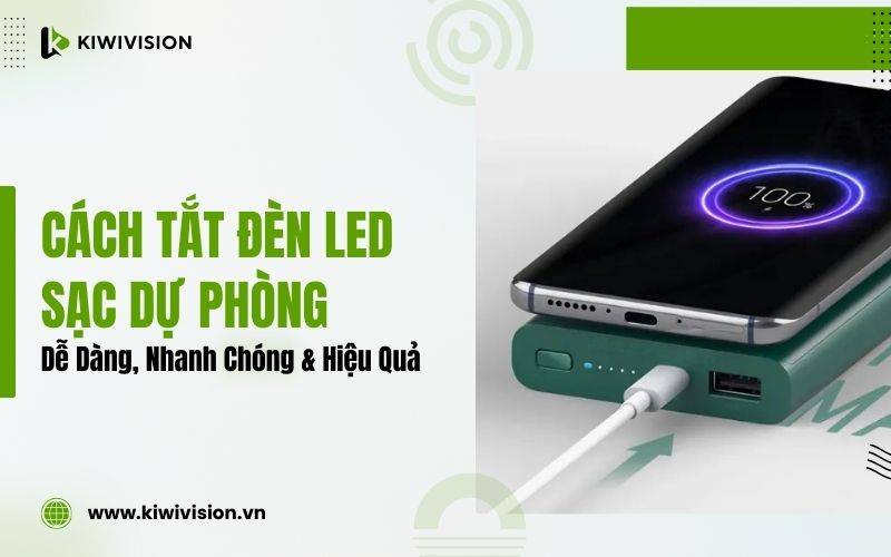 cách tắt đèn LED sạc dự phòng