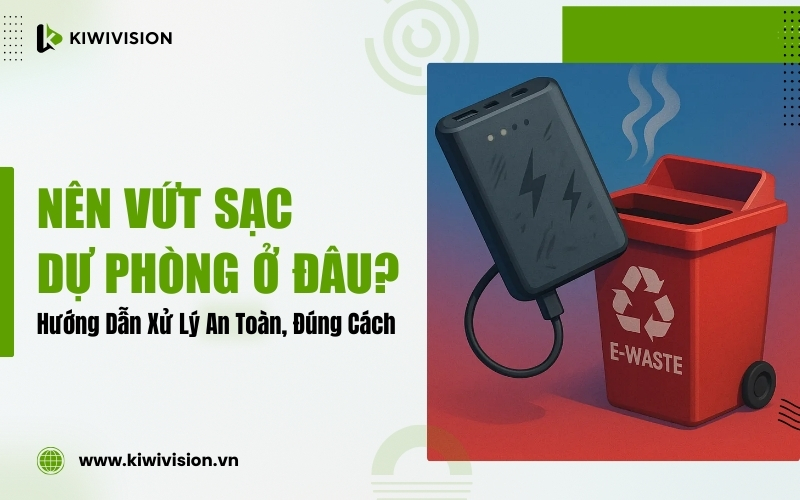 nên vứt sạc dự phòng ở đâu