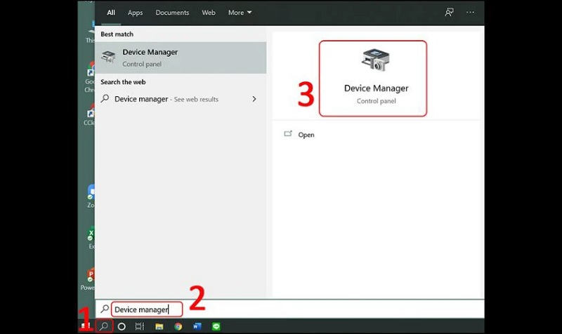 Vào Device Manager