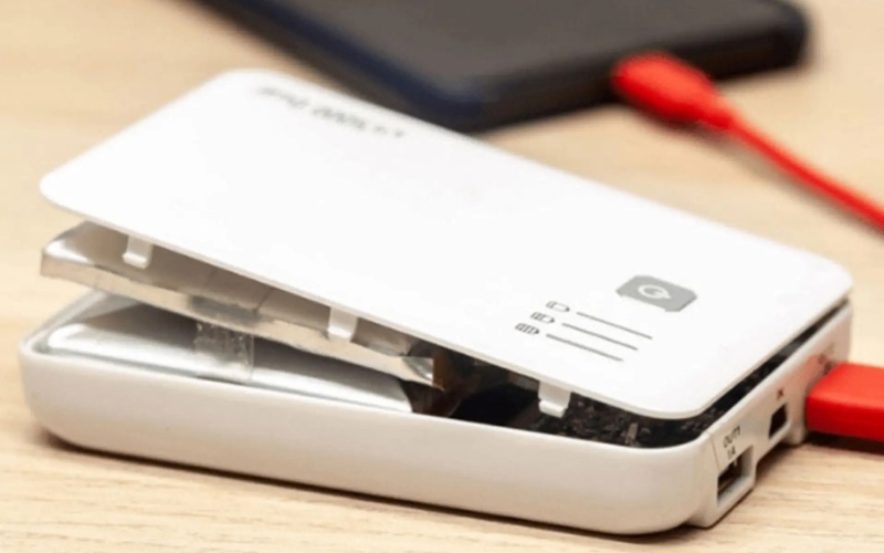 Không sử dụng sạc dự phòng bị phồng hoặc nóng bất thường