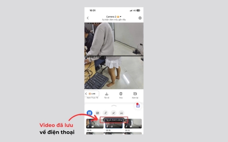 video camera Yoosee đã được lưu trên điện thoại