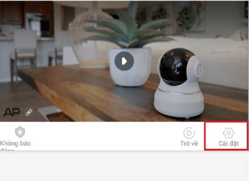 Nhấn vào biểu tượng cài đặt