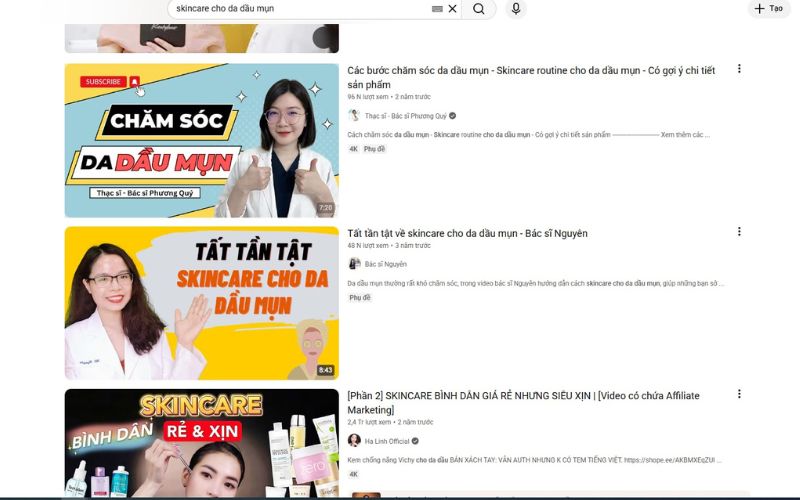 Xác định và lập danh sách các kênh đối thủ chính