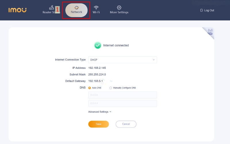 Cấu hình lại địa chỉ IP cho camera IMOU