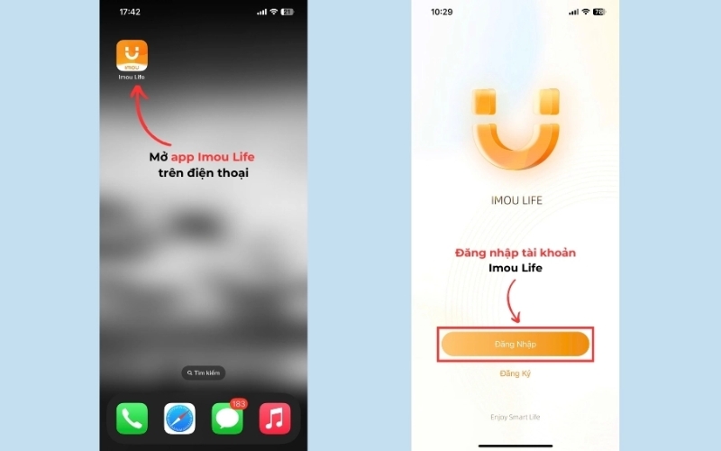 Đăng xuất và đăng nhập lại tài khoản IMOU Life