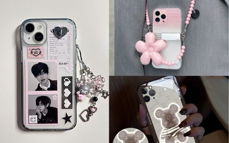 Ốp nhựa có gắn iRing hoặc phụ kiện đeo