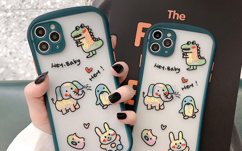 Ốp nhựa dẻo gắn hình ngộ nghĩnh nổi