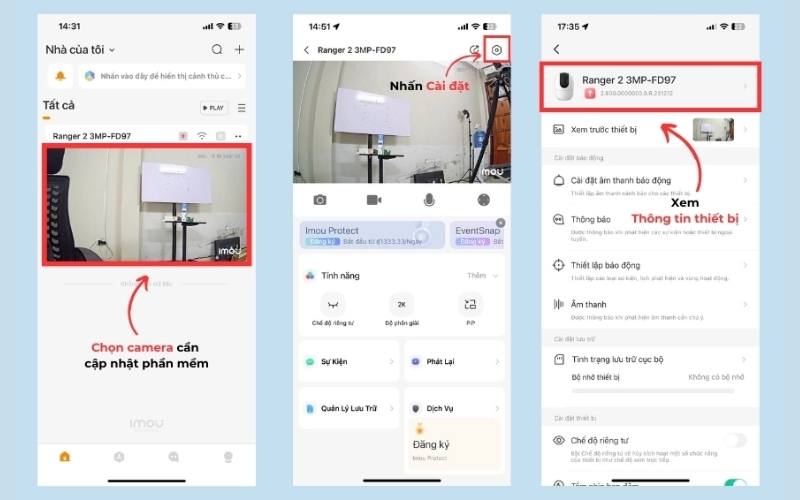 chọn mục Thông tin thiết bị