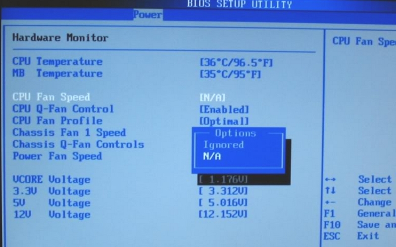 Điều chỉnh cài đặt quạt CPU trong BIOS
