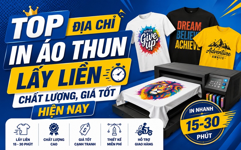 địa chỉ in áo thun lấy liền